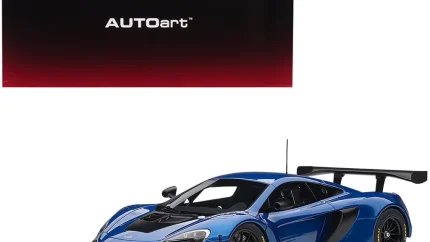 McLaren 650S GT3 Azure Blue 1/18 Model Car by Autoart – Premium Diecast Collectible