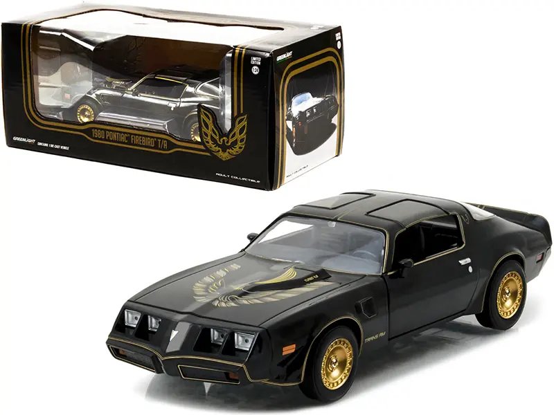 1980 Pontiac Firebird Trans Am Turbo 4.9L Diecast Model Car 1/24 Starlite Black by Greenlight