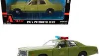 1977 Plymouth Fury U.S. Army Police Diecast Model - The A-Team TV Series Collectible by Greenlight