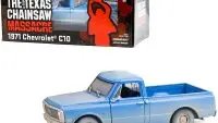 1971 Chevrolet C10 Pickup Truck Light Blue (Dusty) "The Texas Chainsaw Massacre" (1974) Movie 1/24 Diecast Model Car by Greenlight