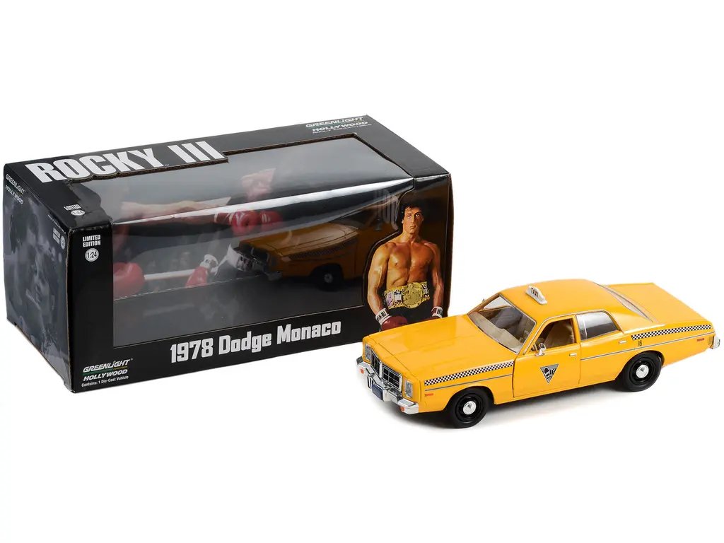 1978 Dodge Monaco Taxi Diecast Model – Rocky III Movie Replica by Greenlight