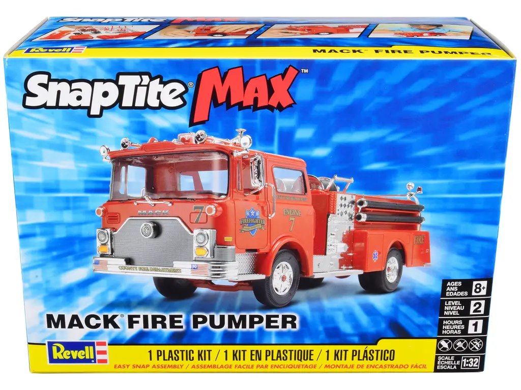 Level 2 Snap Tite Max Model Kit Mack Fire Pumper Truck 1/32 Scale Model by Revell 3 Level 2 Snap Tite Max Model Kit Mack Fire Pumper Truck 1/32 Scale Model by Revell - Image 3