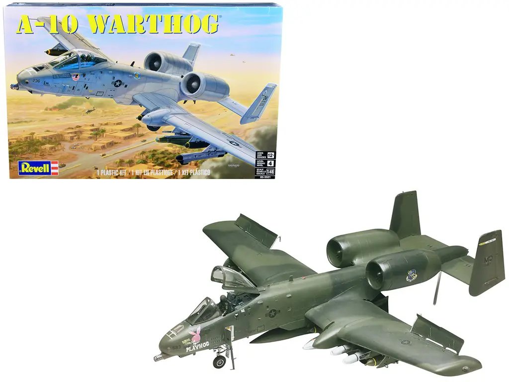 Revell 1/48 Scale A-10 Warthog Model Kit: Level 4 Fairchild Republic Thunderbolt II