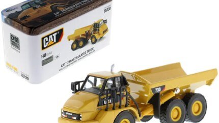 CAT Caterpillar 730 Articulated Dump Truck 1/87 Scale Diecast Model by Diecast Masters - High Line Series with Operator