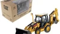 CAT Caterpillar 420E Backhoe Loader 1/50 Diecast Model with Tools by Diecast Masters