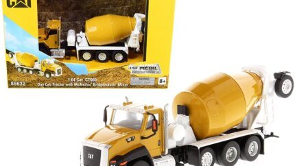 CAT Caterpillar CT660 Day Cab Tractor with McNeilus Bridgemaster Concrete Mixer - Ultimate Construction Play Toy