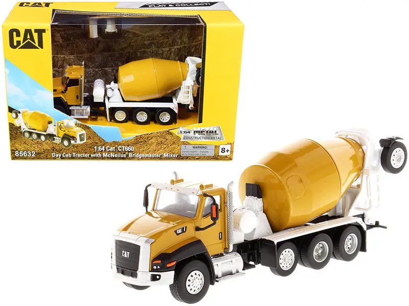 Diecast Model Cars wholesale toys dropshipper drop shipping CAT Caterpillar CT660 Day Cab Tractor McNeilus Bridgemaster Concrete Mixer Play & Collect Series 1/64 Diecast Masters 85632 drop shipping wholesale drop ship drop shipper dropship dropshippi CAT Caterpillar CT660 Day Cab Tractor with McNeilus Bridgemaster Concrete Mixer - Ultimate Construction Play Toy