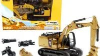 CAT Caterpillar 320F L Hydraulic Excavator with 5 Work Tools - Ultimate Construction Play Set