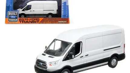 2015 Ford Transit Van 1/43 Diecast Model by Greenlight - Oxford White Collectible
