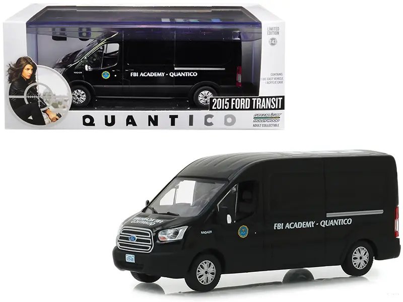 2015 Ford Transit Van Black ‘FBI Academy Quantico’ 1/43 Diecast Model by Greenlight