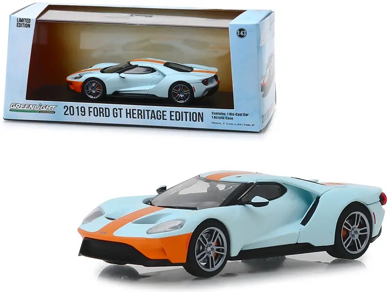 2019 Ford GT Heritage Edition Gulf Oil 1/43 Diecast Model by Greenlight