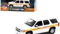 2011 Chevrolet Tahoe FDNY Diecast Model 1/43 by Greenlight - White with Stripes