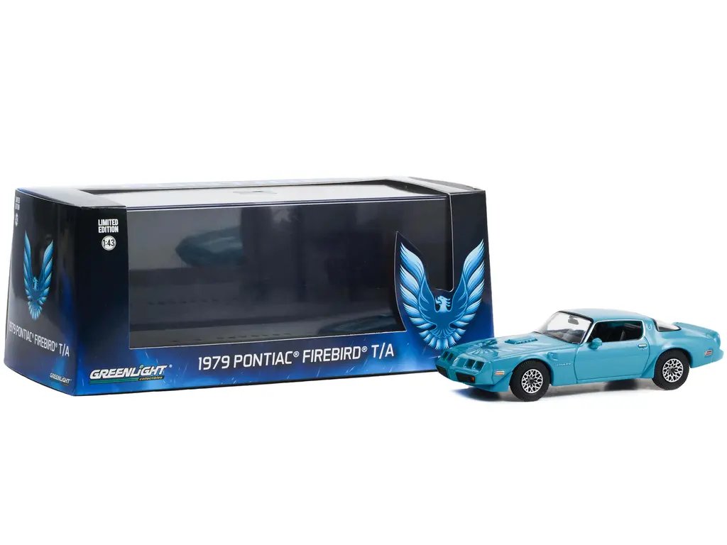 1979 Pontiac Firebird T/A Trans Am Atlantis Blue 1/43 Diecast Model by Greenlight