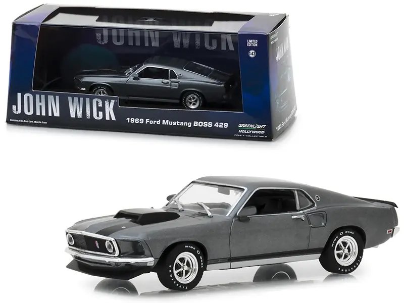 1969 Ford Mustang BOSS 429 Diecast Model – John Wick Movie Collectible by Greenlight