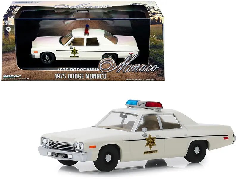 1975 Dodge Monaco Hazzard County Sheriff 1/43 Diecast Model by Greenlight