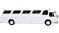 1966 GM PD4107 Buffalo Vintage Coach Bus - Classic White Blank Canvas