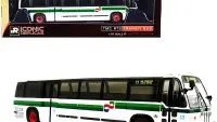 1999 TMC RTS Transit Bus #73 San Francisco Civic Center "Golden Gate Transit" White with Green Stripes "The Vintage Bus & Motorcoach Collection" 1/87 (HO) Diecast Model by Iconic Replicas