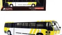 1999 TMC RTS Transit Bus #164 Downtown Dallas "Dart" White and Yellow "The Vintage Bus & Motorcoach Collection" 1/87 (HO) Diecast Model by Iconic Replicas