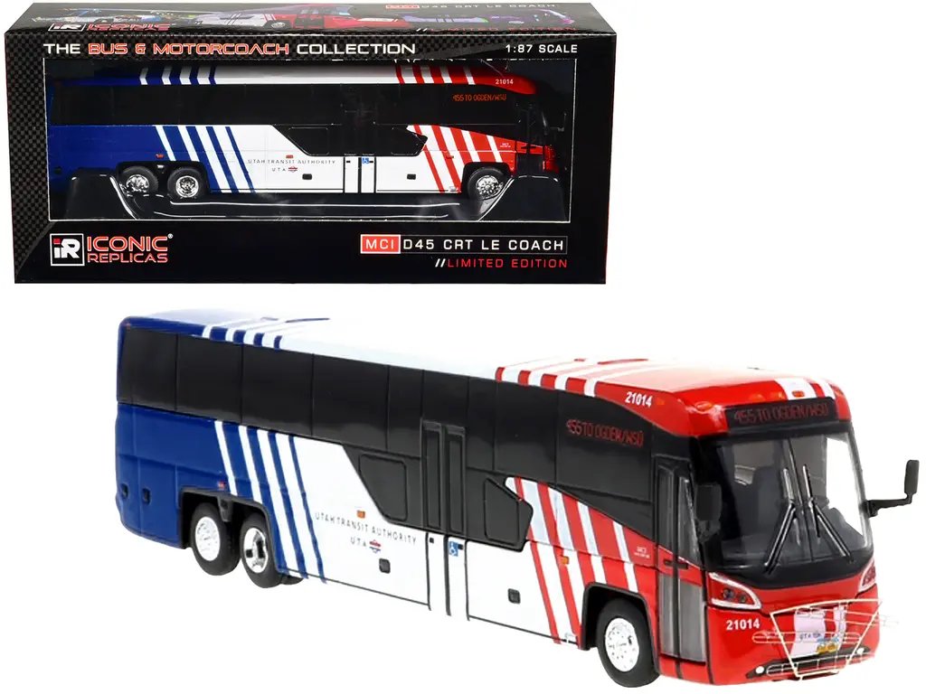 Utah Transit Authority MCI D45 CRT LE Coach Bus – 455 to Ogden/WSU