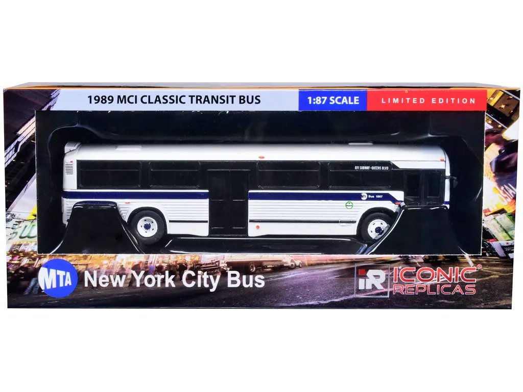 1989 MCI Classic Transit Bus Diecast Model – MTA New York Q11 Subway Series 1/87 by Iconic Replicas