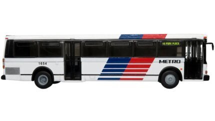 Vintage 1980 Grumman 870 Transit Bus - Iconic Metro Houston '40 Park Place