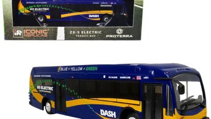 Iconic Replicas 1/87 Proterra ZX5 Electric Bus Model - Alexandria DASH 35 Pentagon