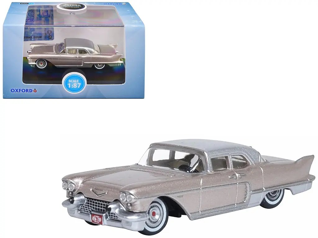1957 Cadillac Eldorado Brougham 1/87 Scale Diecast Model - Sandalwood Beige Metallic by Oxford Diecast 3 1957 Cadillac Eldorado Brougham 1/87 Scale Diecast Model - Sandalwood Beige Metallic by Oxford Diecast - Image 3