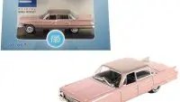 Vintage 1961 Cadillac Sedan DeVille Metallic Pink 1/87 Scale Diecast Model by Oxford Diecast