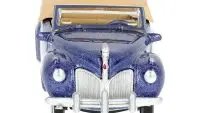 1941 Lincoln Continental Convertible 1/87 Scale Diecast Model - Darian Blue Metallic by Oxford Diecast