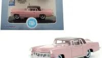 1956 Lincoln Continental Mark II Pink & Red 1/87 Scale Diecast Model by Oxford Diecast