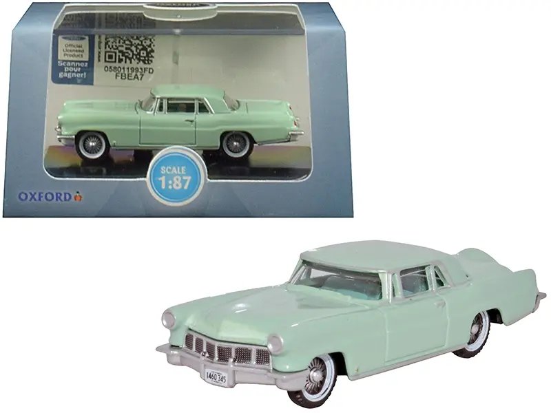 1956 Lincoln Continental Mark II Summit Green 1/87 Scale Diecast Model by Oxford Diecast