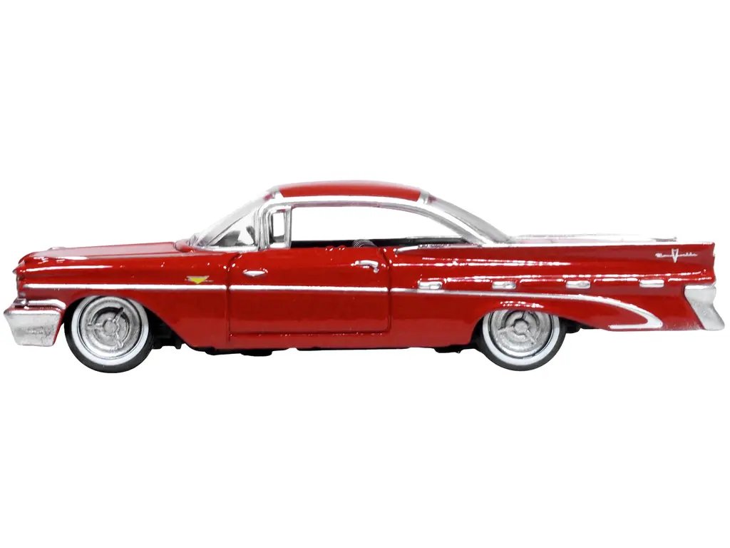 1959 Pontiac Bonneville Coupe Mandalay Red 1/87 Scale Diecast Model by Oxford Diecast