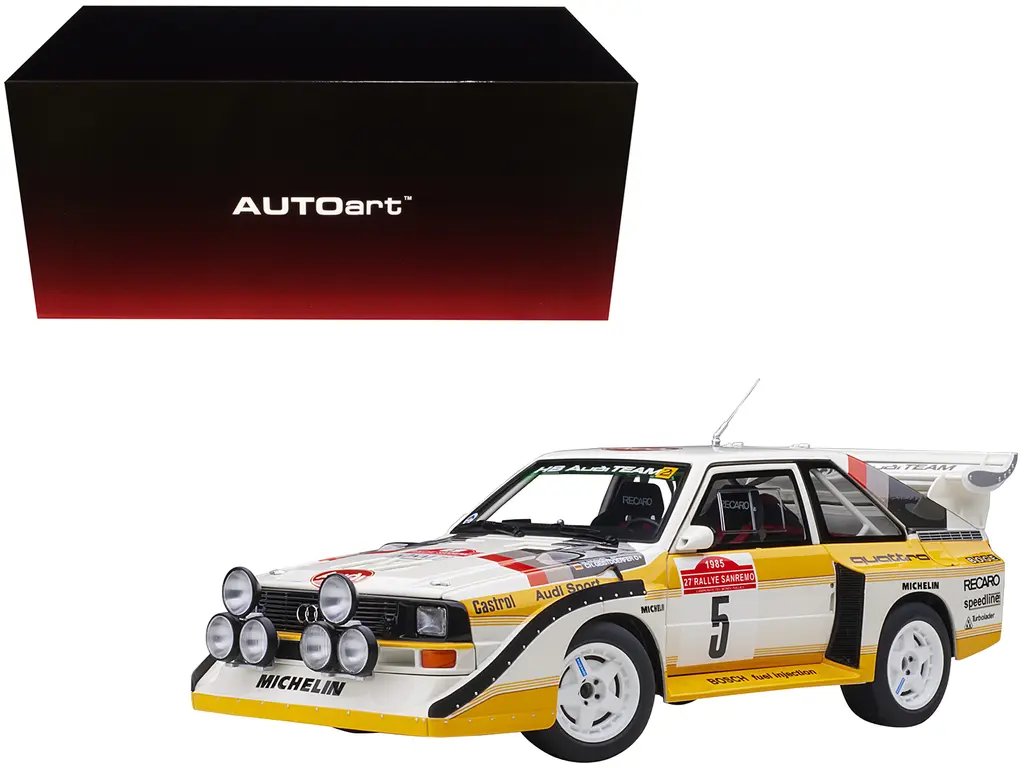 Buy Audi Quattro S1 #5 1985 San Remo Rally Winner 1/18 Model by Autoart