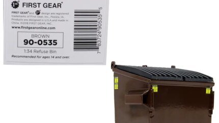 Refuse Trash Bin Brown 1/34 Diecast Model by First Gear