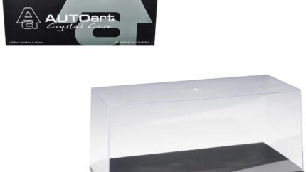 Premium Autoart Display Case for 1/18-1/24 Scale Model Cars with Black Base