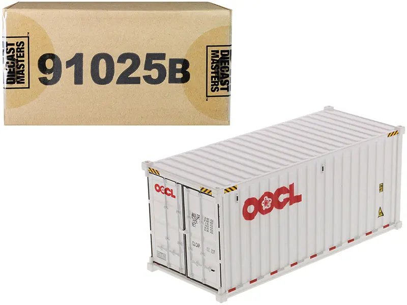 Diecast Masters 1/50 OOCL White 20′ Dry Goods Sea Container Model – Transport Series
