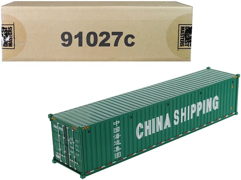 Diecast Masters 1/50 China Shipping Green 40′ Dry Goods Container Model – Transport Series