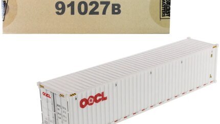 Diecast Masters 1/50 OOCL White 40′ Dry Goods Sea Container Model - Transport Series