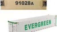 Diecast Masters 1/50 EverGreen 40′ White Refrigerated Sea Container Model - Transport Series