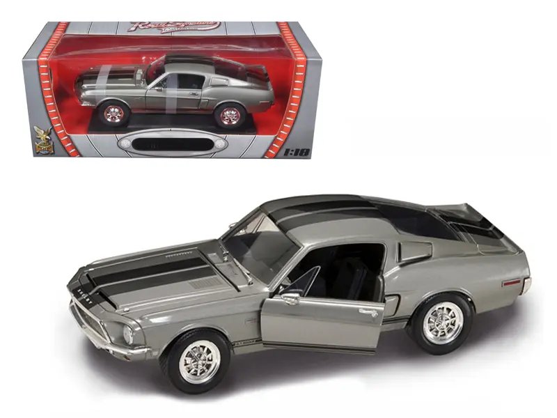 1968 Shelby GT 500KR Silver 1/18 Diecast Model Car by Road Signature – Collector’s Dream
