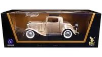 1932 Ford 3 Window Coupe Gold 1/18 Diecast Model Car by Road Signature