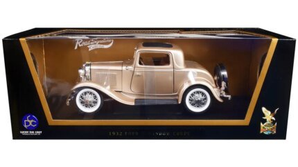 1932 Ford 3 Window Coupe Gold 1/18 Diecast Model Car by Road Signature