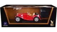 1947 MG TC Midget Red 1/18 Diecast Model Car by Road Signature – Classic Collectible