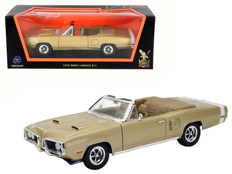 1970 Dodge Coronet R/T Gold 1/18 Diecast Model Car by Road Signature – Collector’s Dream