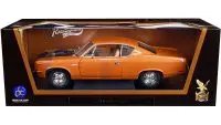1970 AMC Rebel 1/18 Diecast Model Car - Brown Metallic, Matt Black Hood & Silver Stripes by Road Signature