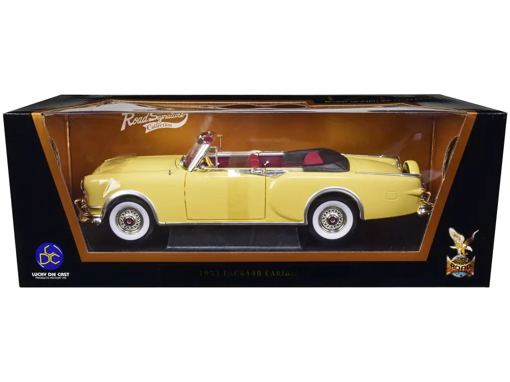 1953 Packard Caribbean Yellow 1/18 Diecast Model Car by Road Signature – Collector’s Dream