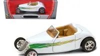 1933 Ford Roadster White 1/18 Diecast Model Car by Road Signature - Collectible Classic
