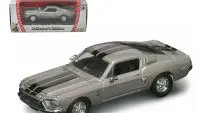 1968 Ford Mustang Shelby GT500 KR 1/43 Diecast Model Car - Silver & Black by Road Signature