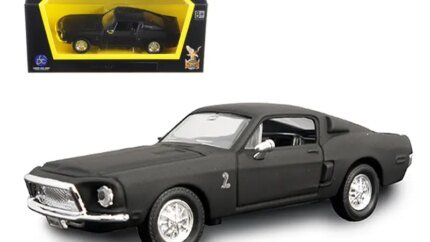 1968 Ford Mustang Shelby GT500 KR Matt Black 1/43 Diecast Model by Road Signature