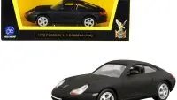1998 Porsche 911 Carrera 996 Matt Black 1/43 Diecast Model by Road Signature